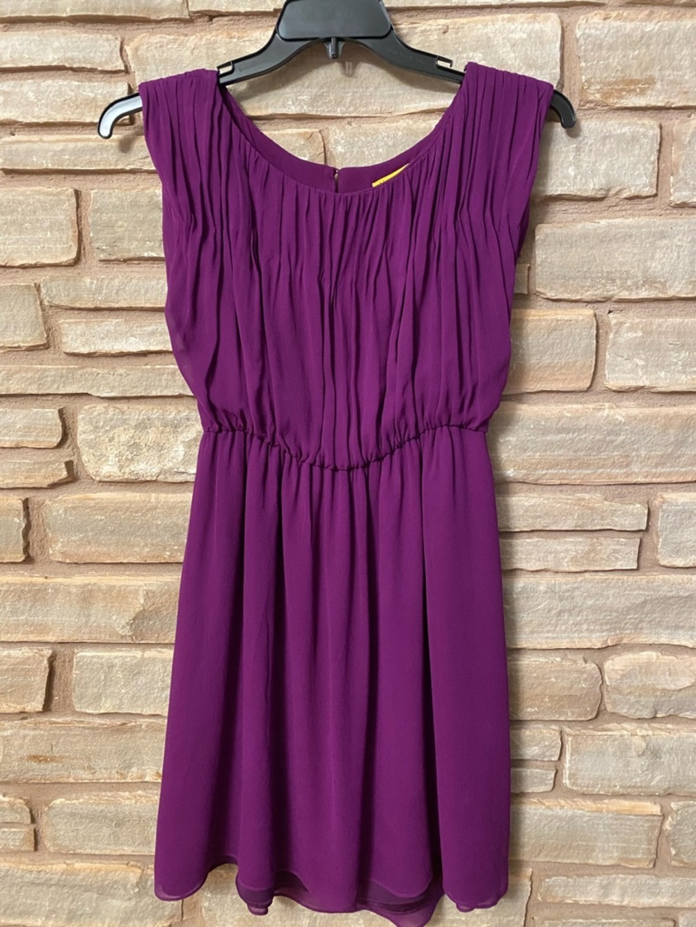 Alice + Olivia 100% Silk Purple Cap-Sleeve Mini Dress Size M - Picture 2 of 11